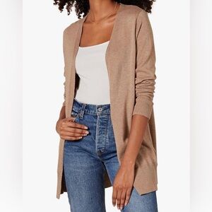 Camel Heather Lightweight Cardigan Size L